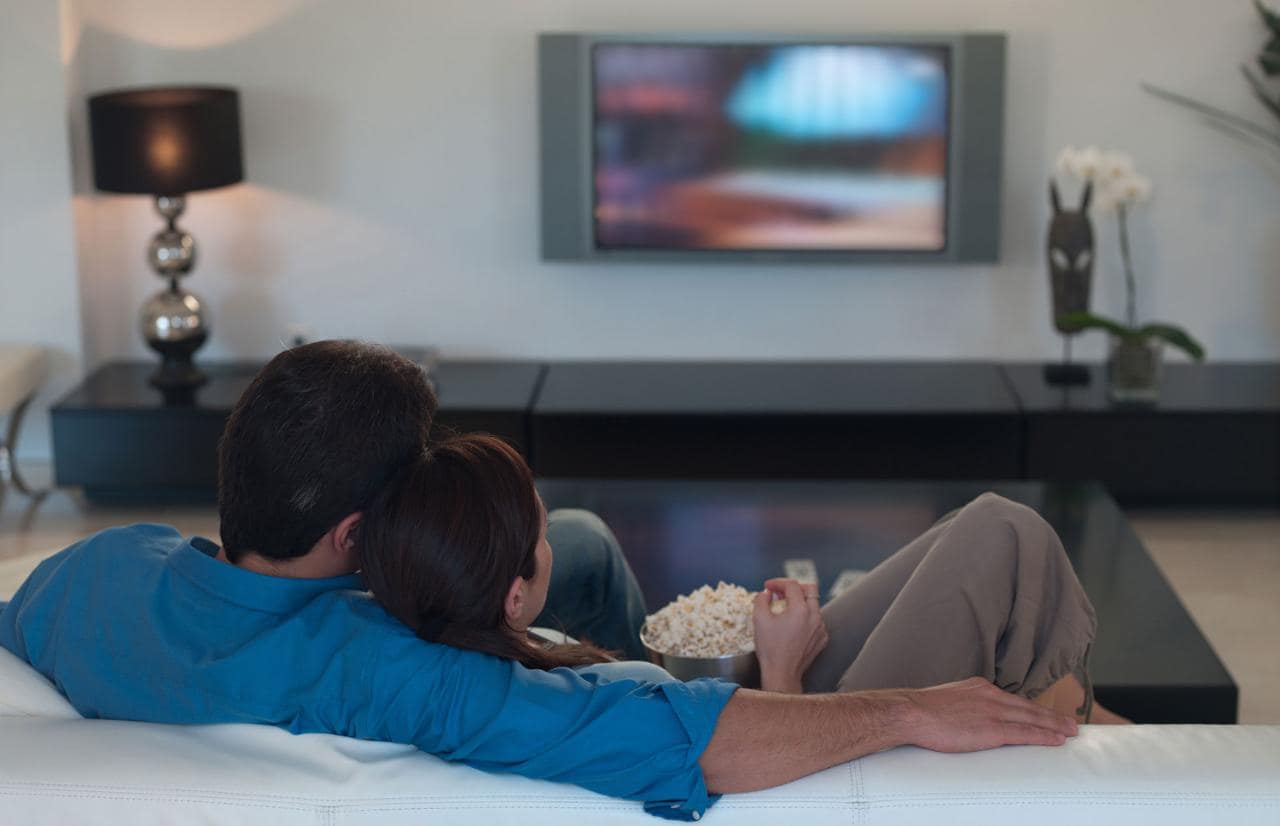 couple watching tv