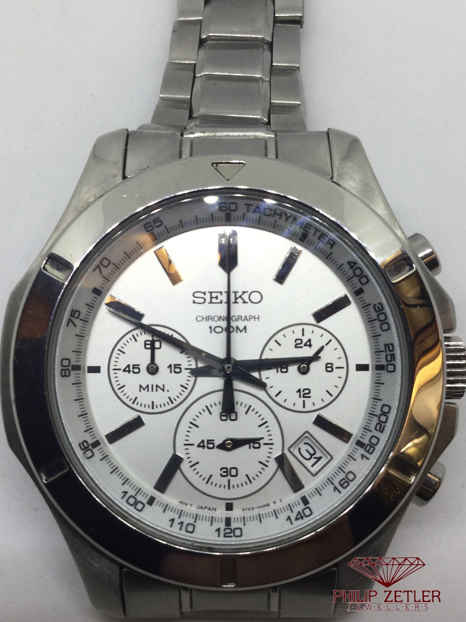 Seiko Steel 100m Chronograph – Philip Zetler Jewellers