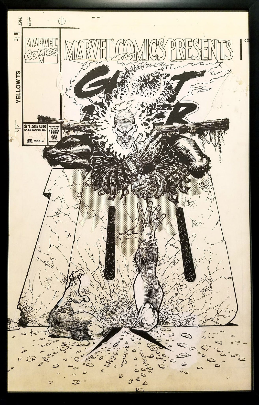 corto Recientemente Cadena Marvel Comics Presents Ghost Rider #100 Sam Kieth 11x17 FRAMED Origina –  GrantsComics