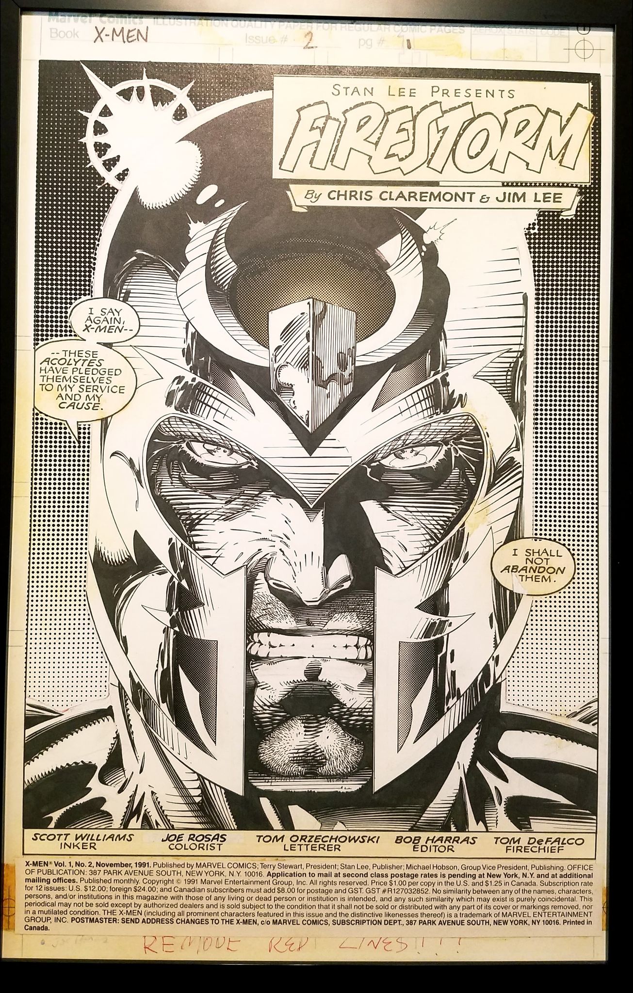 X-Men #2 pg. 1 Magneto Jim Lee 11x17 FRAMED Original Art Poster Marvel –  GrantsComics