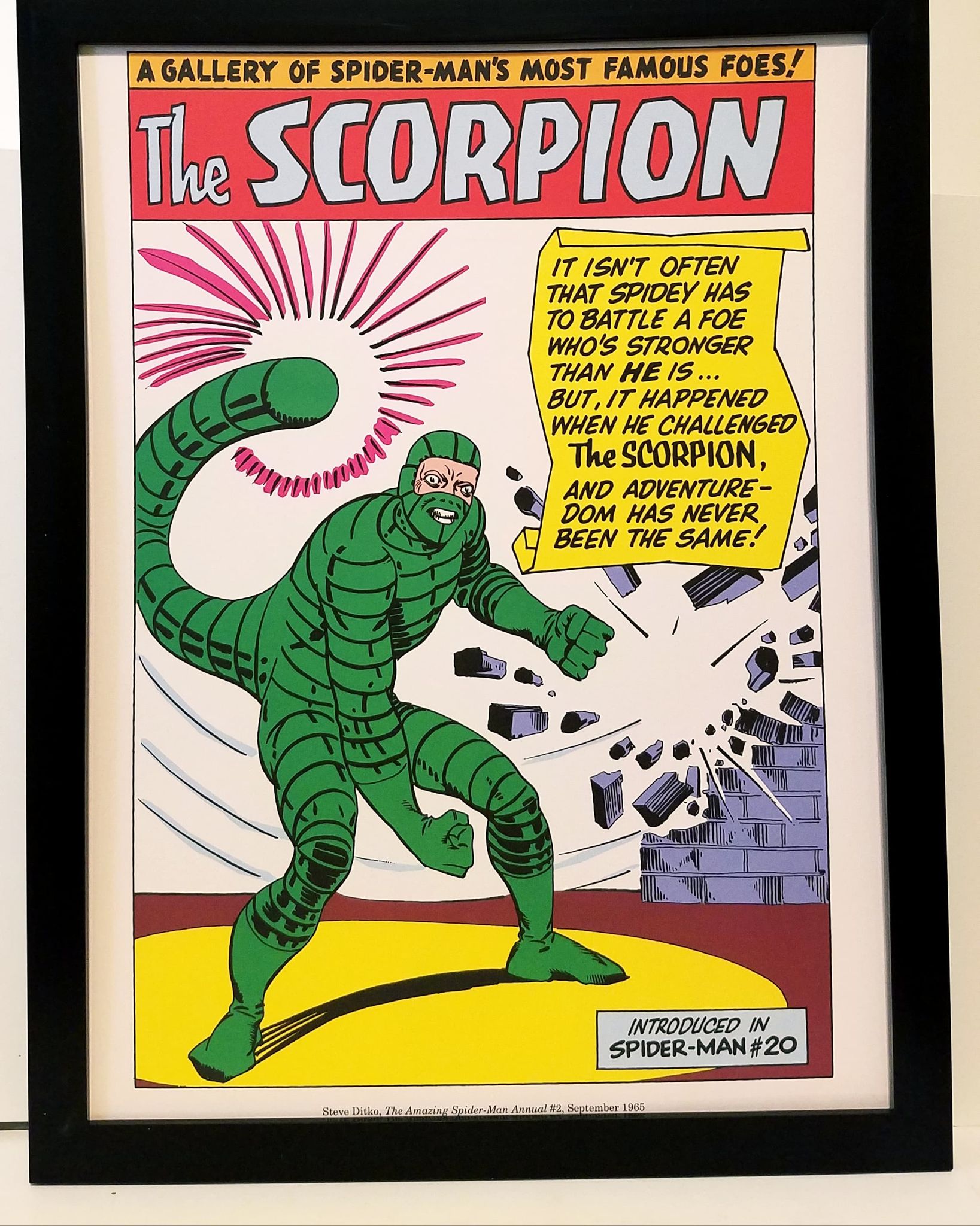 Spider-Man Scorpion by Steve Ditko 9x12 FRAMED Marvel Comics Vintage A –  GrantsComics