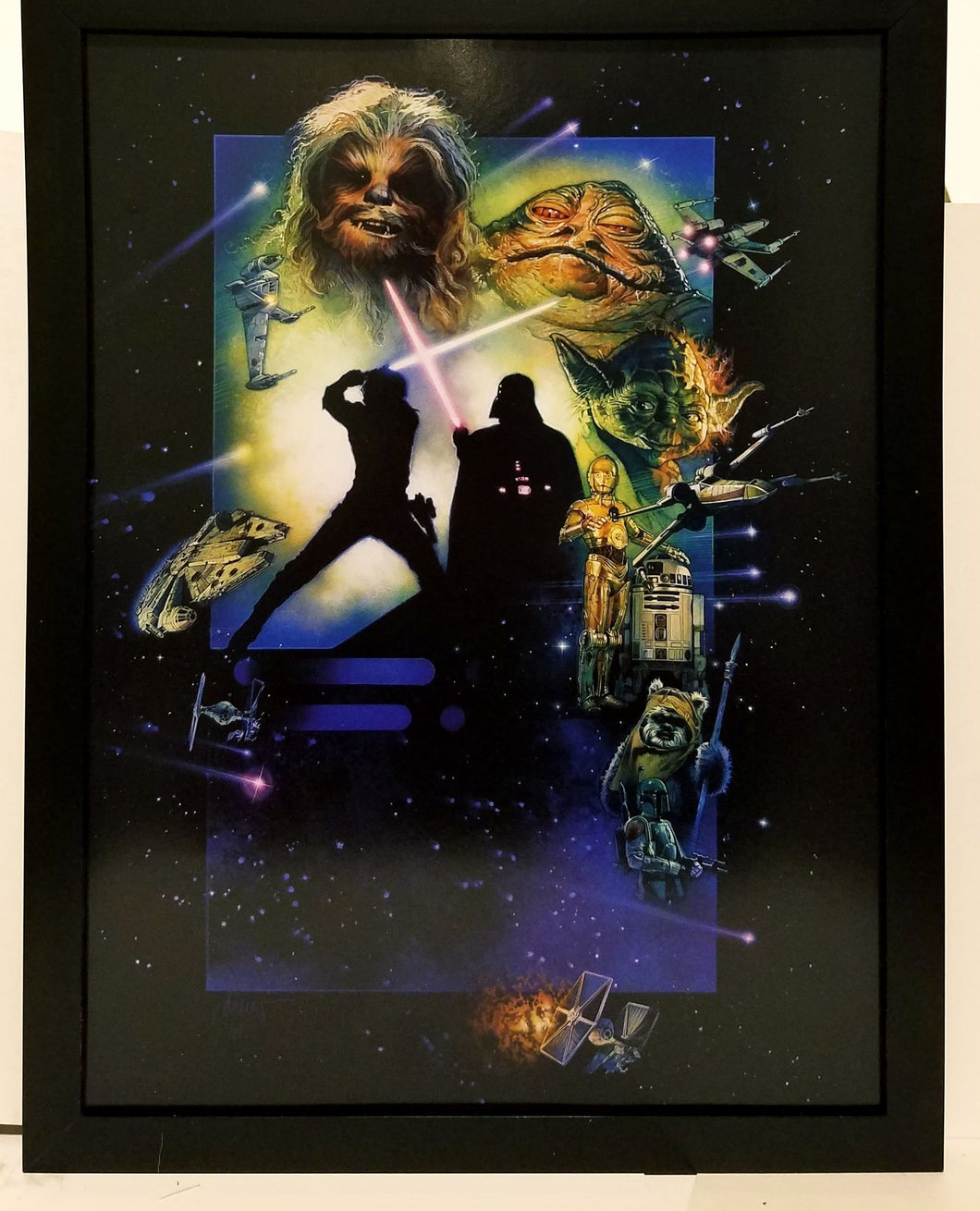 Star Wars Return of the Jedi by Drew Struzan 9x12 FRAMED Art Print Movie Poster