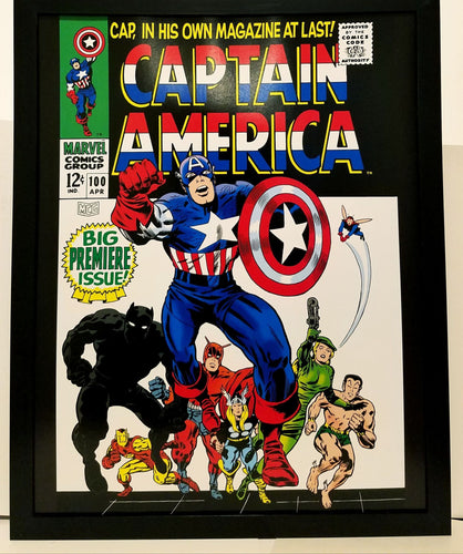 Captain America #100 by Jack Kirby 11x14 FRAMED Art Print, Vintage Mar –  GrantsComics