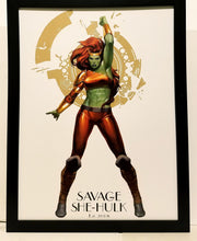 Load image into Gallery viewer, Savage She-Hulk by Jelena Kevic Djurdjevic 9x12 FRAMED Art Print Marvel Comics Poster
