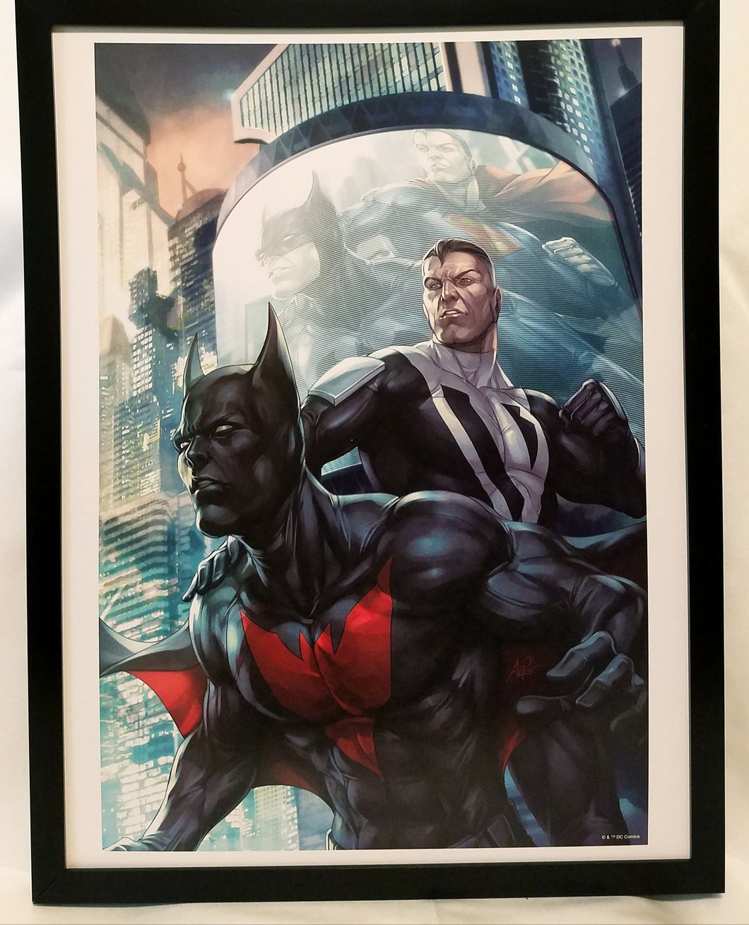 Batman Beyond & Superman by Stanley Artgerm Lau FRAMED 12x16 Art Print –  GrantsComics