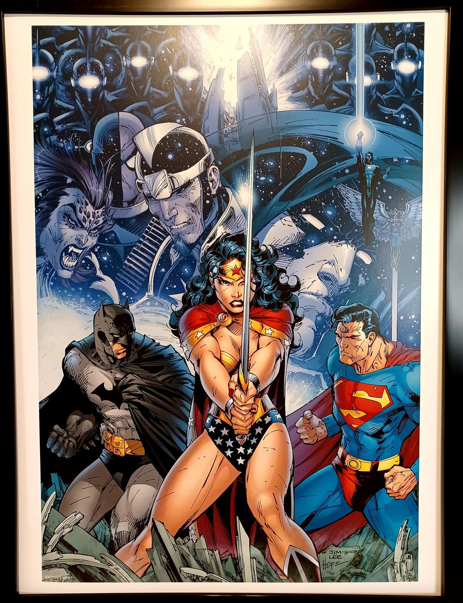 JIM LEE BATMAN SUPERMAN WONDER WOMAN JUSTICE LEAGUE POSTER 12X16