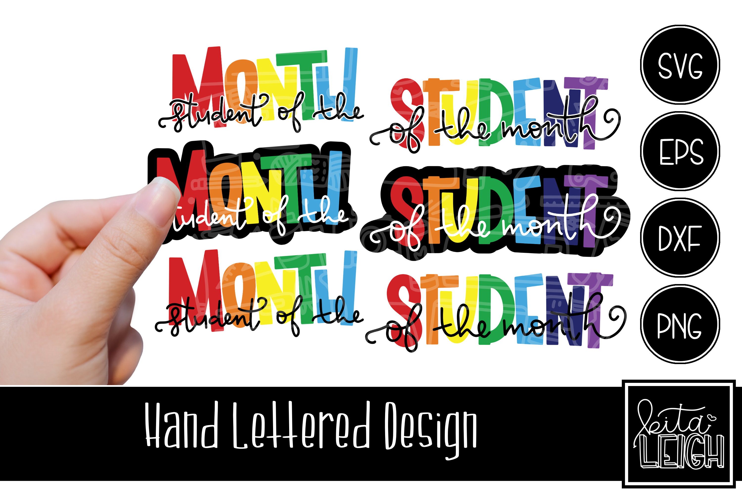Download Stacked Student Of The Month Svg For Vinyl Cutting Machines Kitaleigh Llc