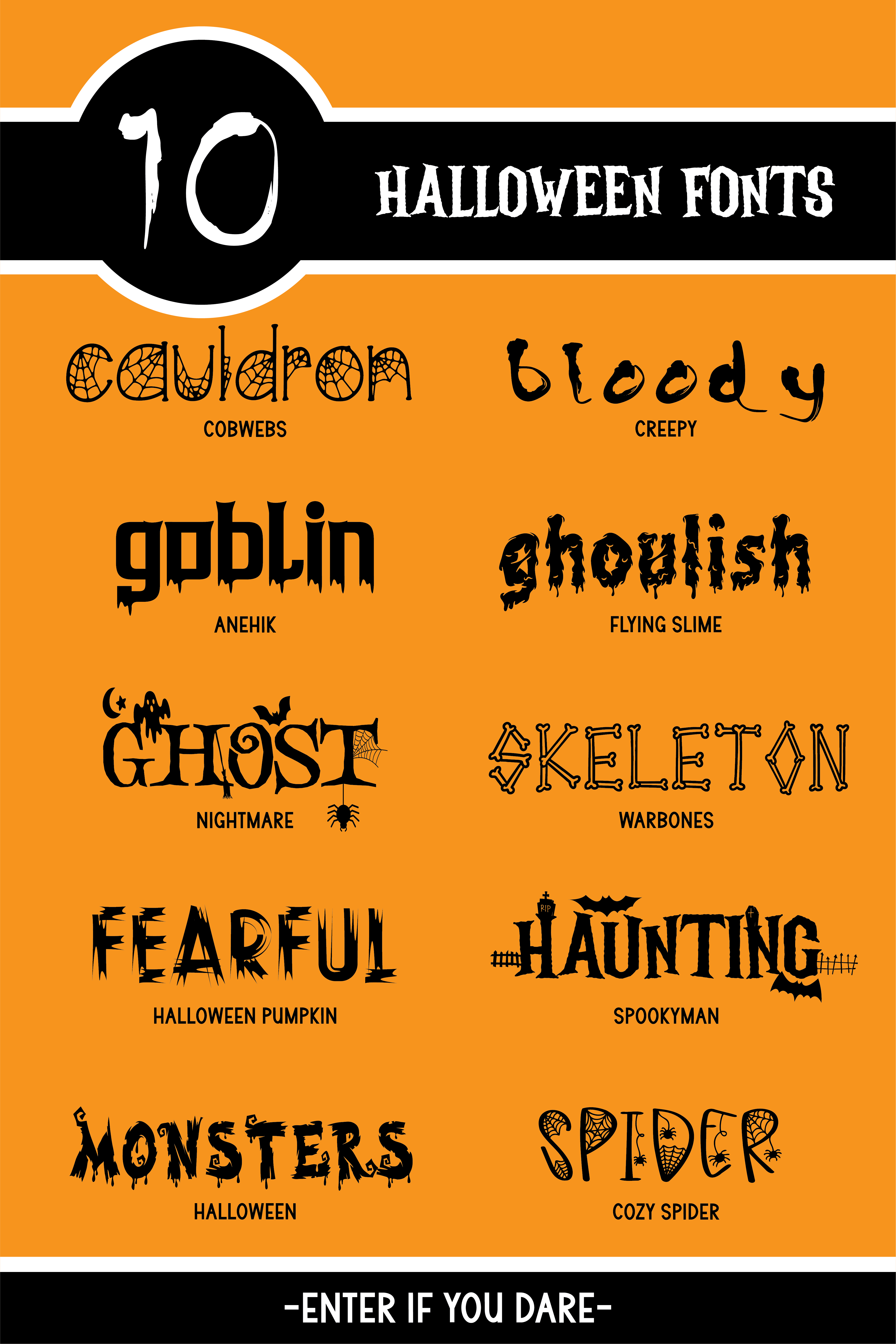 10 Halloween Fonts Kitaleigh Llc