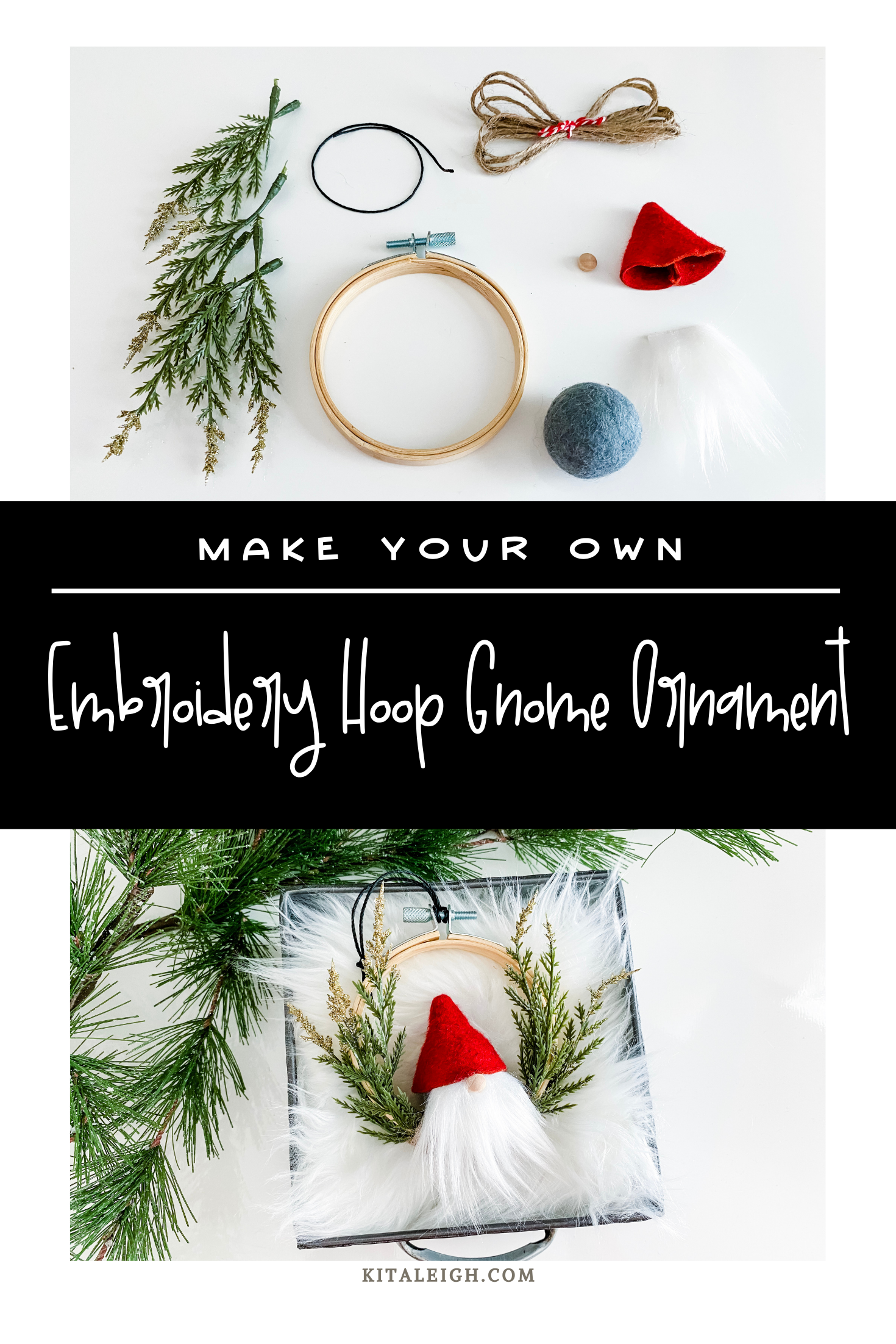 DIY Embroidery Hoop Ornaments