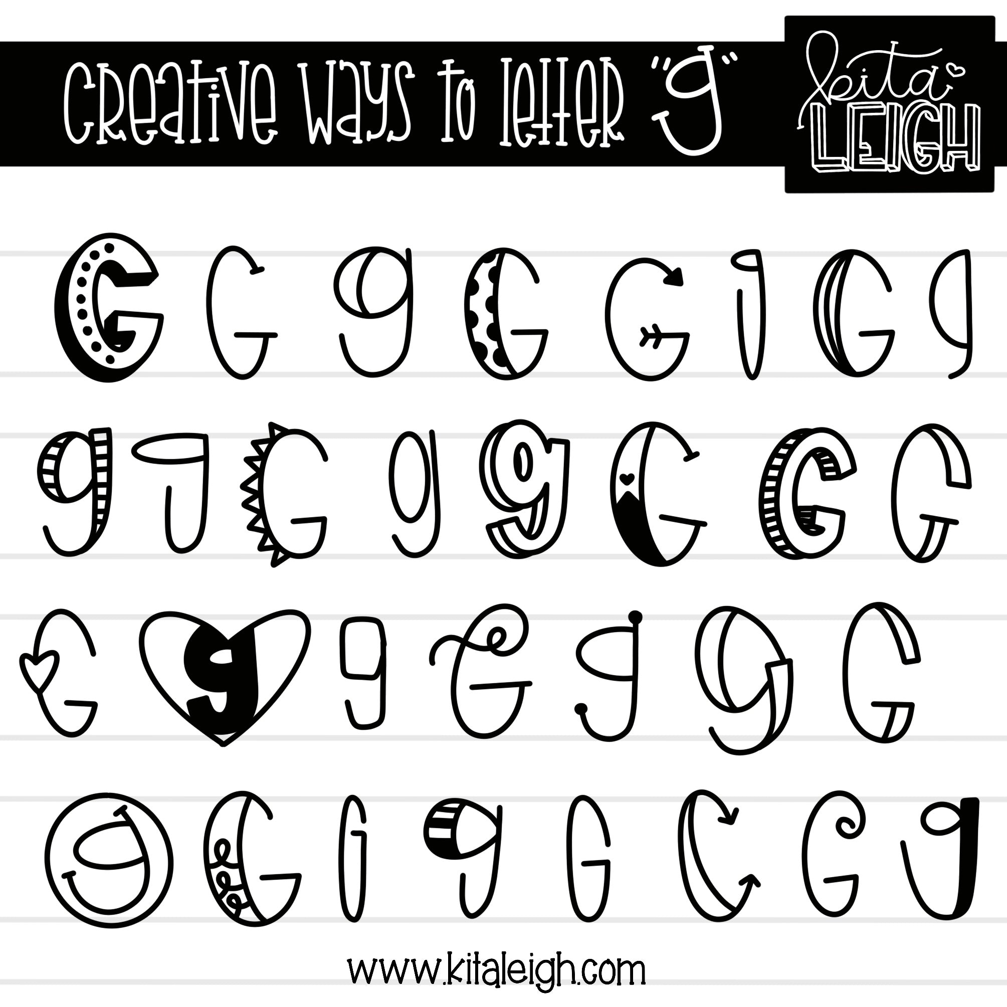 cute ways to write g