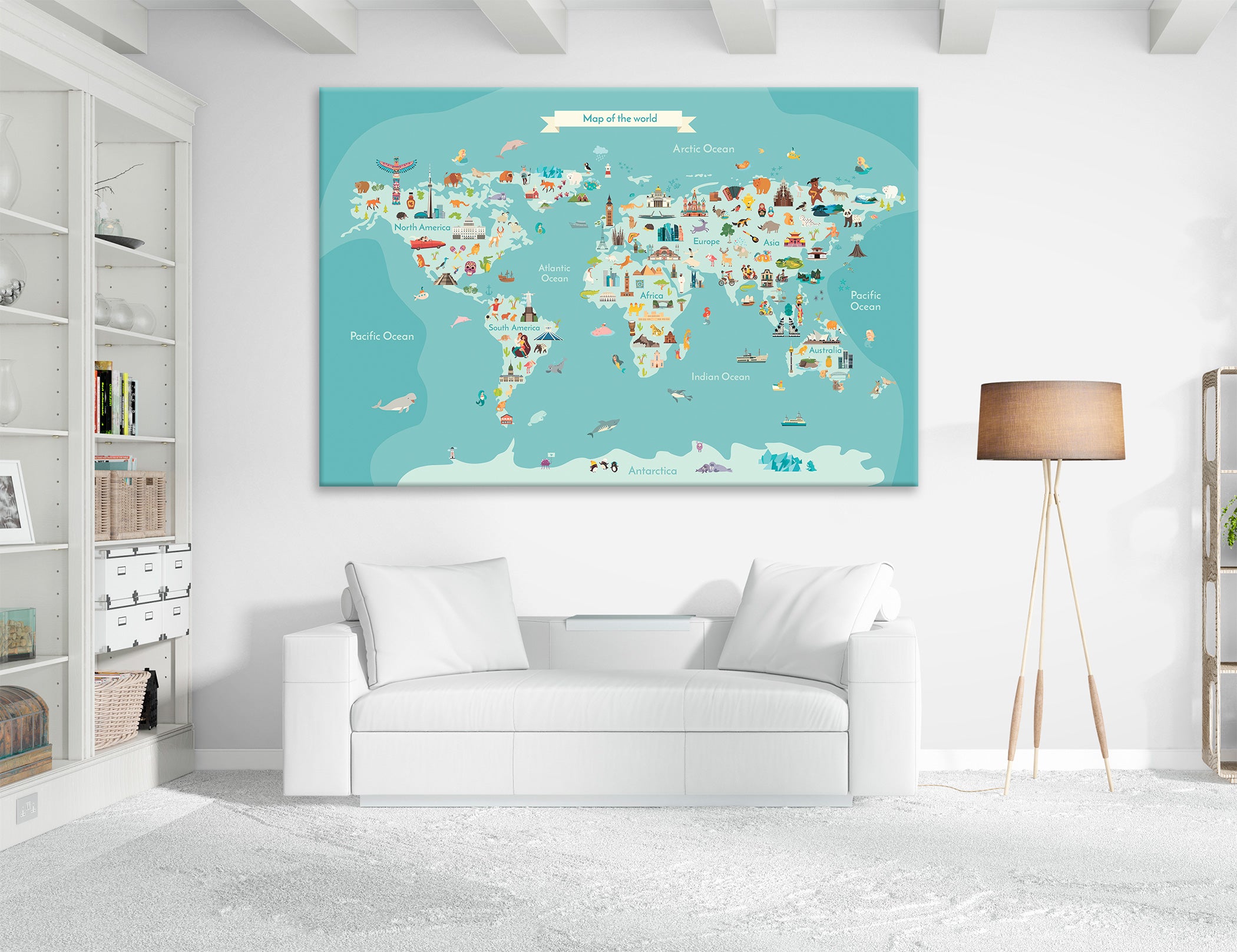 Rustic World Map 11 x 14 Canvas Set (Free Shipping) - Avery and Rose
