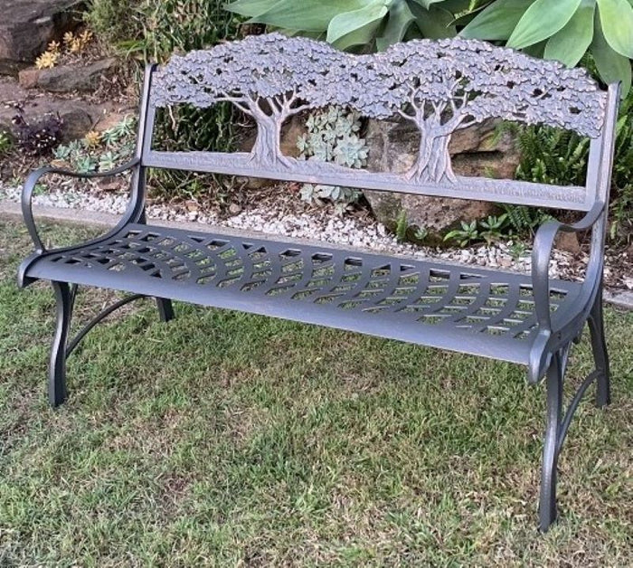 cast iron tree bench