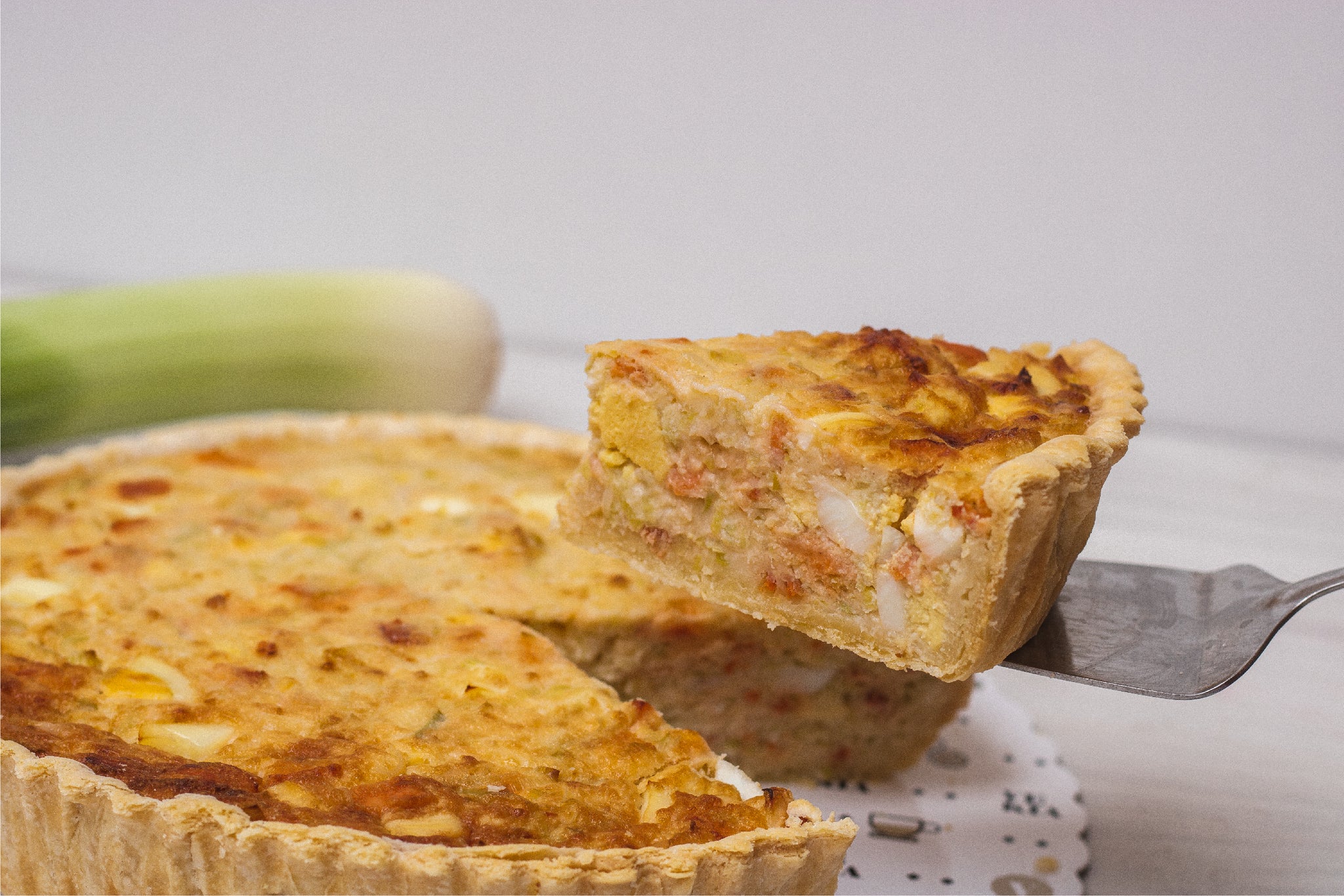 Quiche de poro & tocino – Vekia