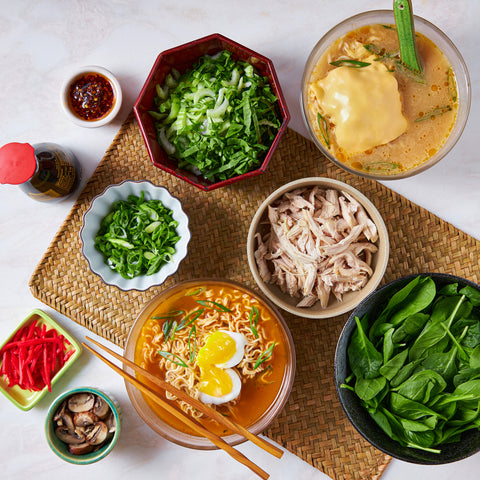 Fancy instant ramen in the microwave