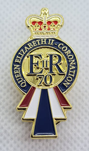 Queen Elizabeth II Coronation Enamel Pin Badge