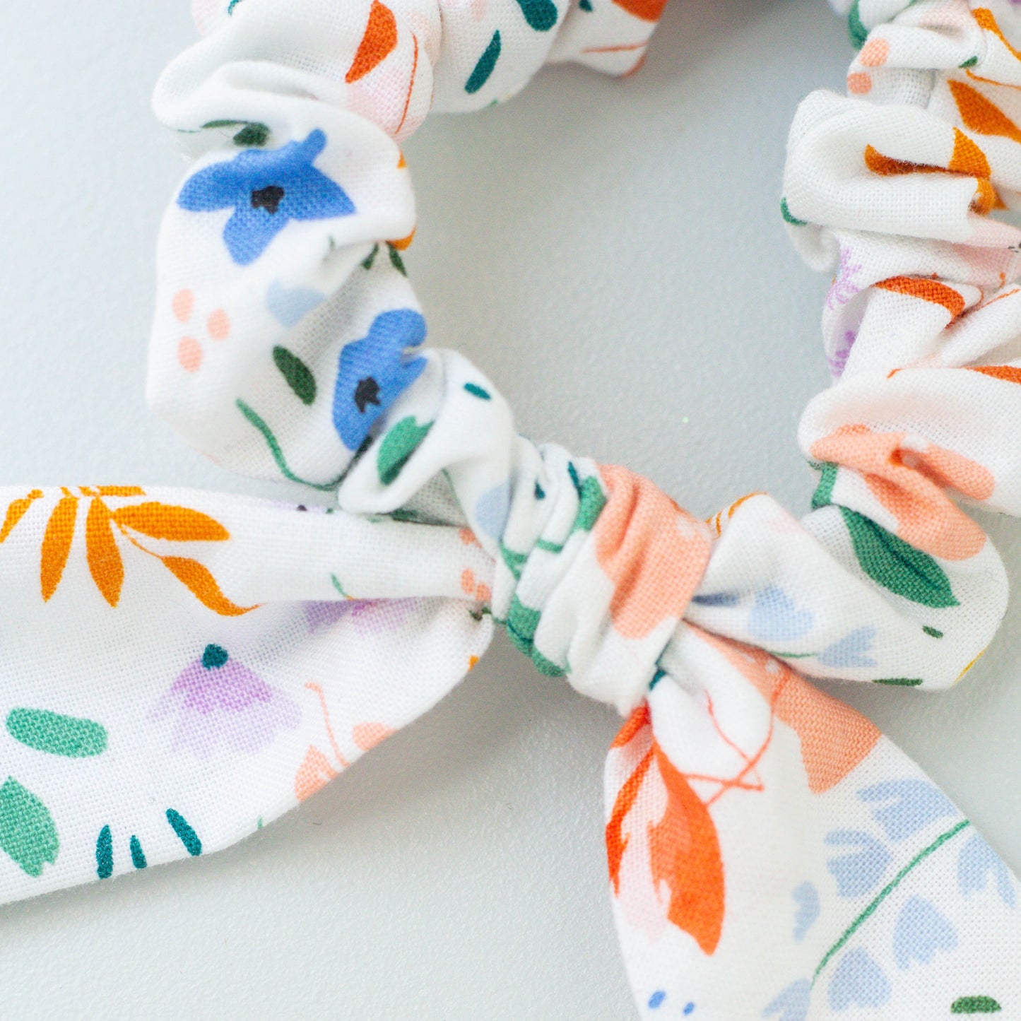 Whimsy Floral Scrunchie Bow