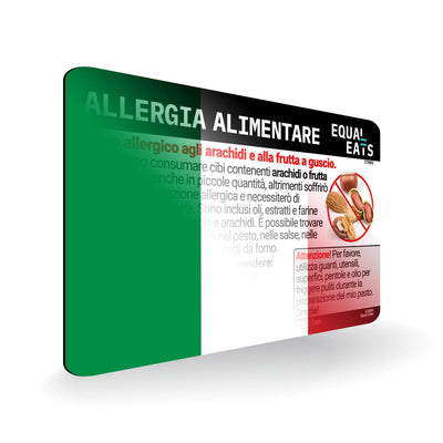 allergy nut peanut tree italian card