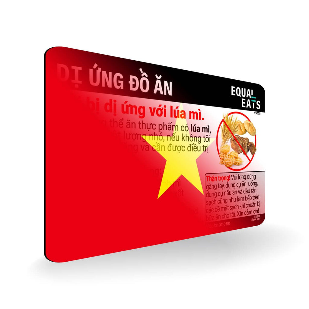 Vietnamese Wheat Allergy Card | Be Understood in Vietnam | Equal Eats