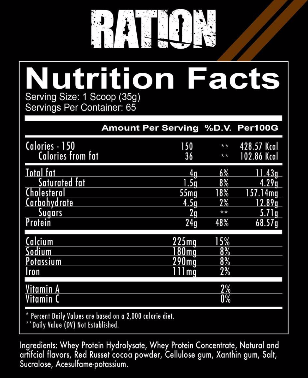 Redcon1 Ration - Whey Protein - Sports Nutrition Hub 