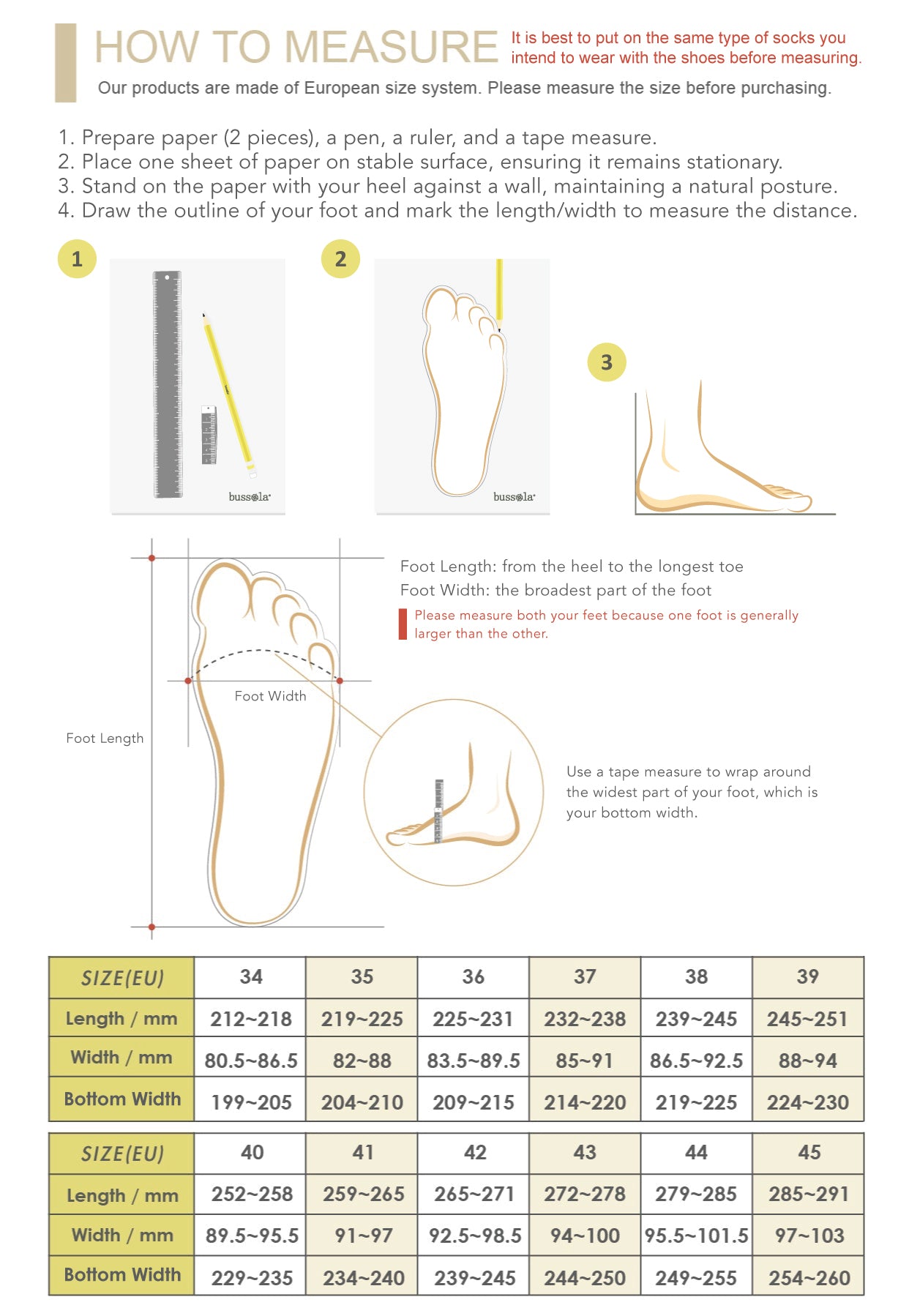 Size Guide – bussola