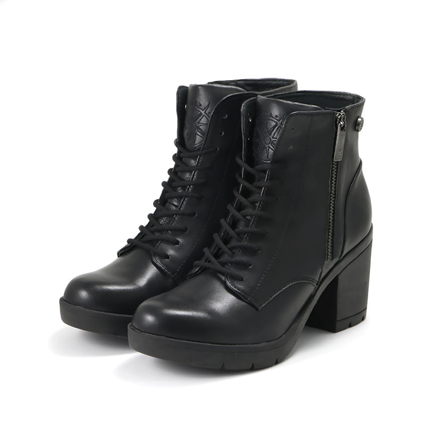 Bucharest Lace-Up Platform Ankle Boots 