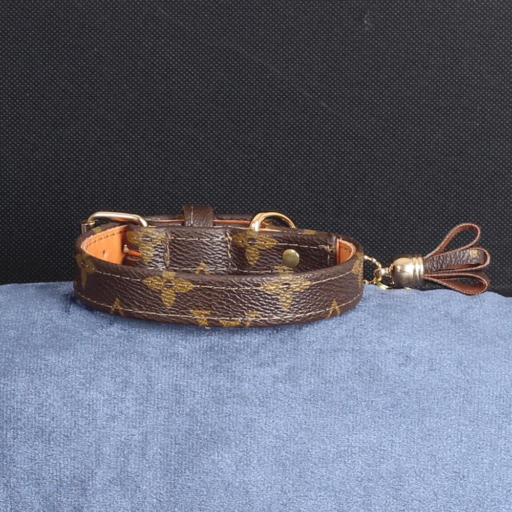 11/24 Handmade Limited Edition Halsband from vintage Louis Vuitton bag -  Size 35, Dogita.nl