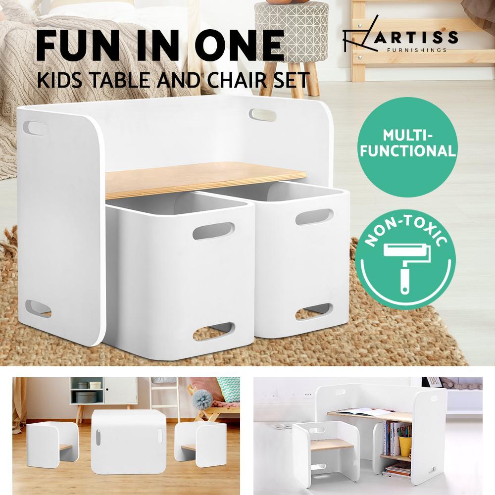 artiss kids table and chair set