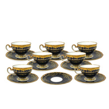 Load image into Gallery viewer, Echt Weimar Cobalt Germany Set of (7) Cups &amp; Saucers W/ One Additional Saucer