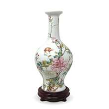 Load image into Gallery viewer, Lenox Peony Vase of the Qing Emperor Porcelain W/ Stand &amp; Papers