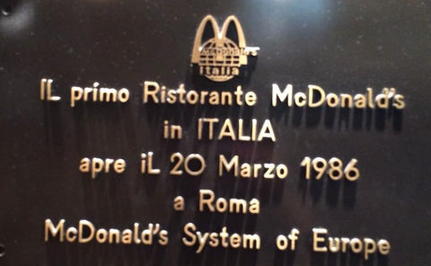 targa primo mcdonald's Italia a Roma