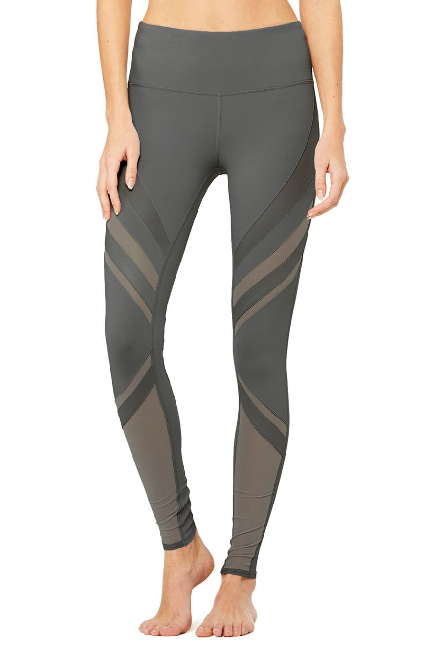 Alo Black 7/8 High-Waist Checkpoint Leggings