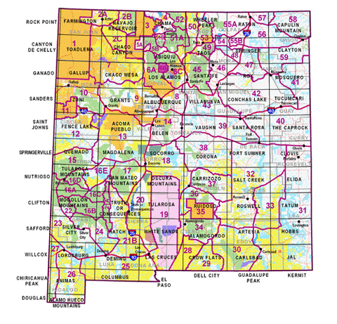 unit 2b new mexico map New Mexico Maps Public Lands Interpretive Association unit 2b new mexico map