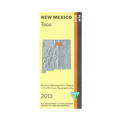 A Bureau of Land Management surface management map of Taos, NM.