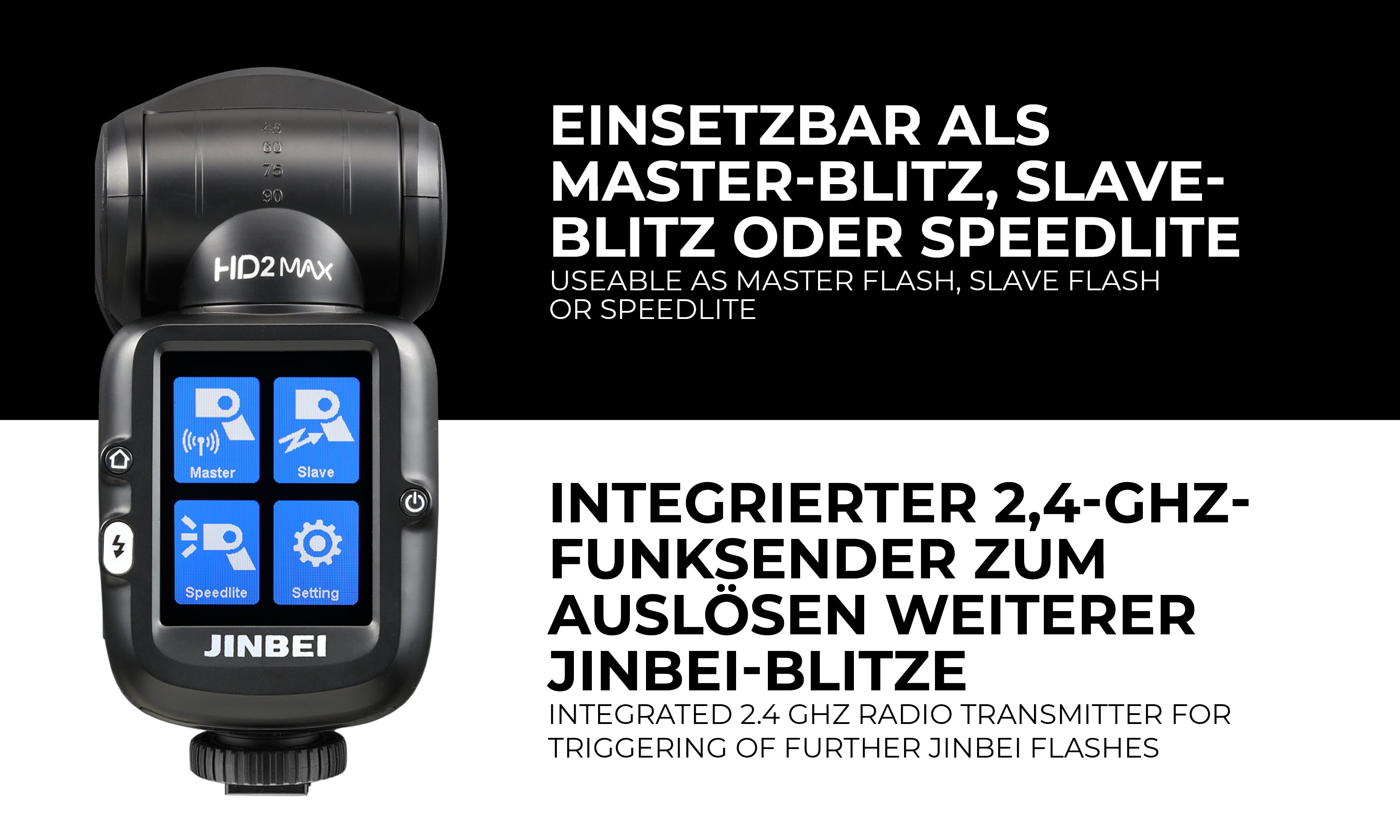 Jinbei HD-2 Max Aufsteckblitz für Sony