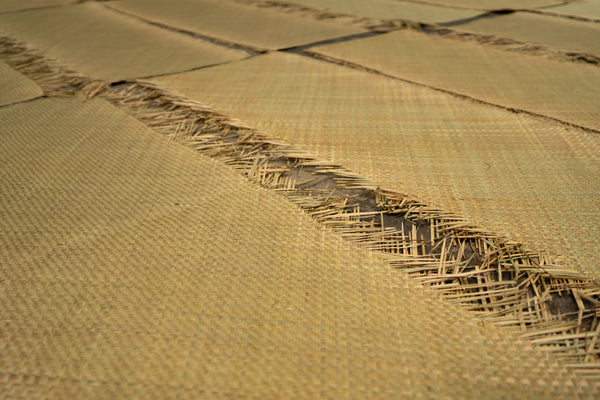 Drying Seegrass in front of the Workshop of the Artisan Group Quang Thinh in Ninh Binh in the north of Vietnam
