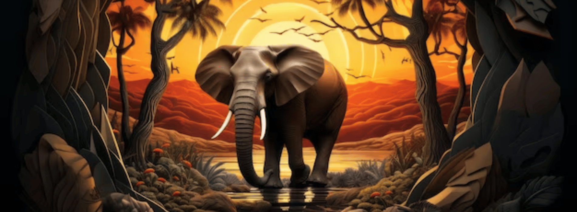 Afrikanische Symbolik des Elefanten
