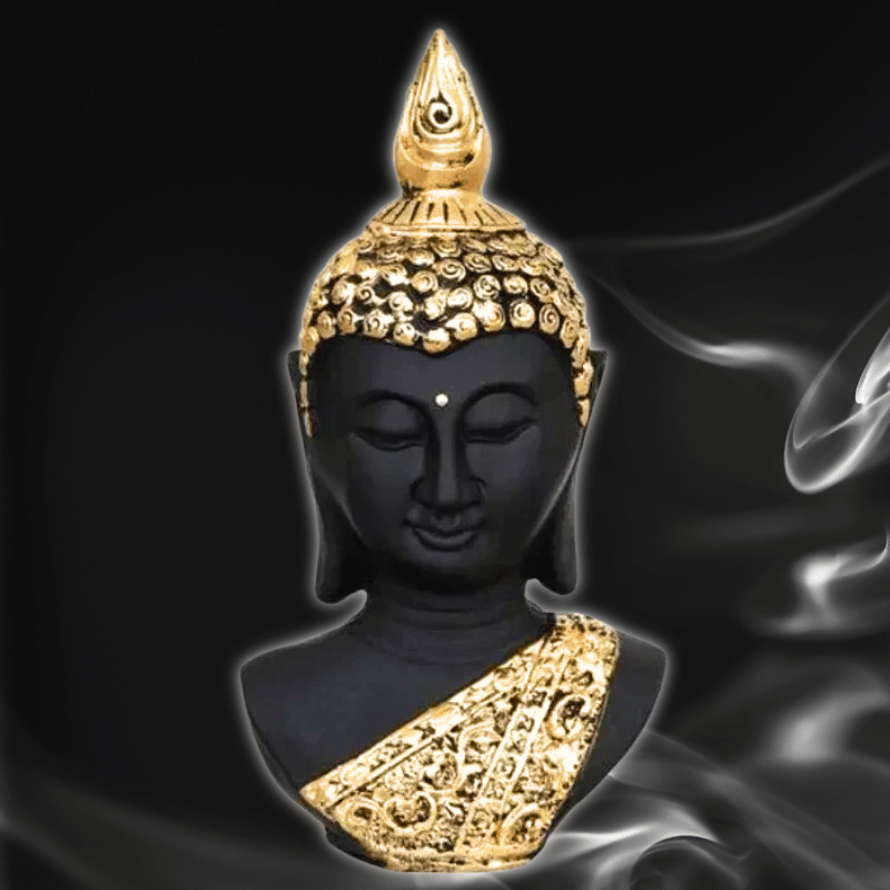 Cadre en Verre Bouddha 50x50cm Noir