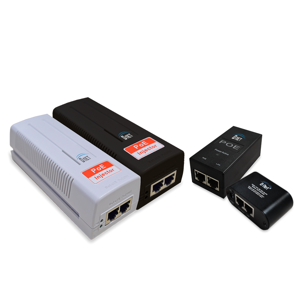 Power over Ethernet (PoE) Injector 1 Port, 48 V DC, IEEE 802.3af