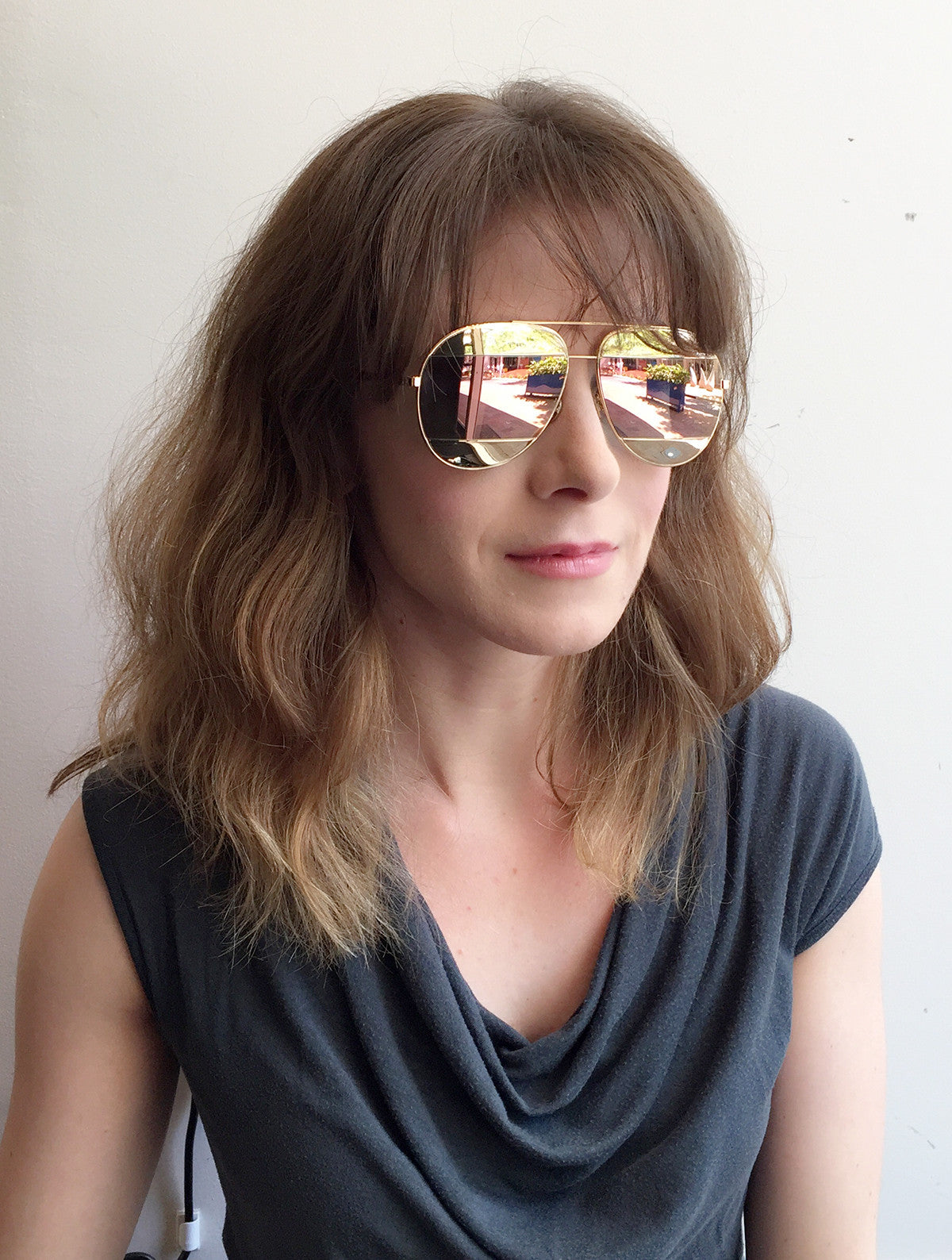 dior split sunglasses gold