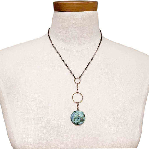 Three circle drop necklace by Dandy Jewelry at Bezel and Kiln Seattle WA