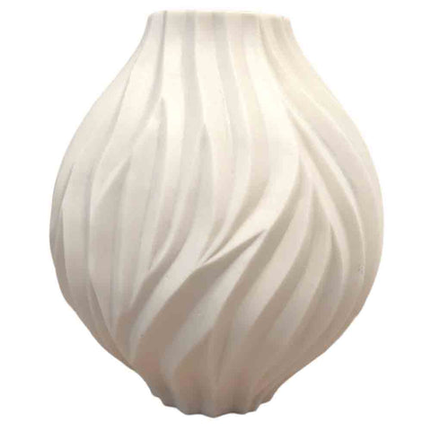 Deep carved gourd shaped vase by Michelle Williams Ceramics at Bezel & Kiln Seattle WA