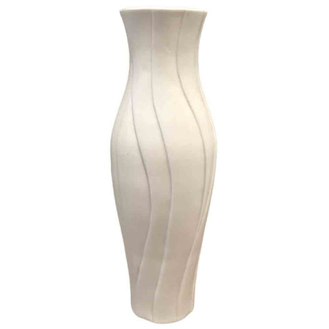 Tall tulip carved porcelain vase by Michelle Williams Ceramics at Bezel & Kiln Seattle WA