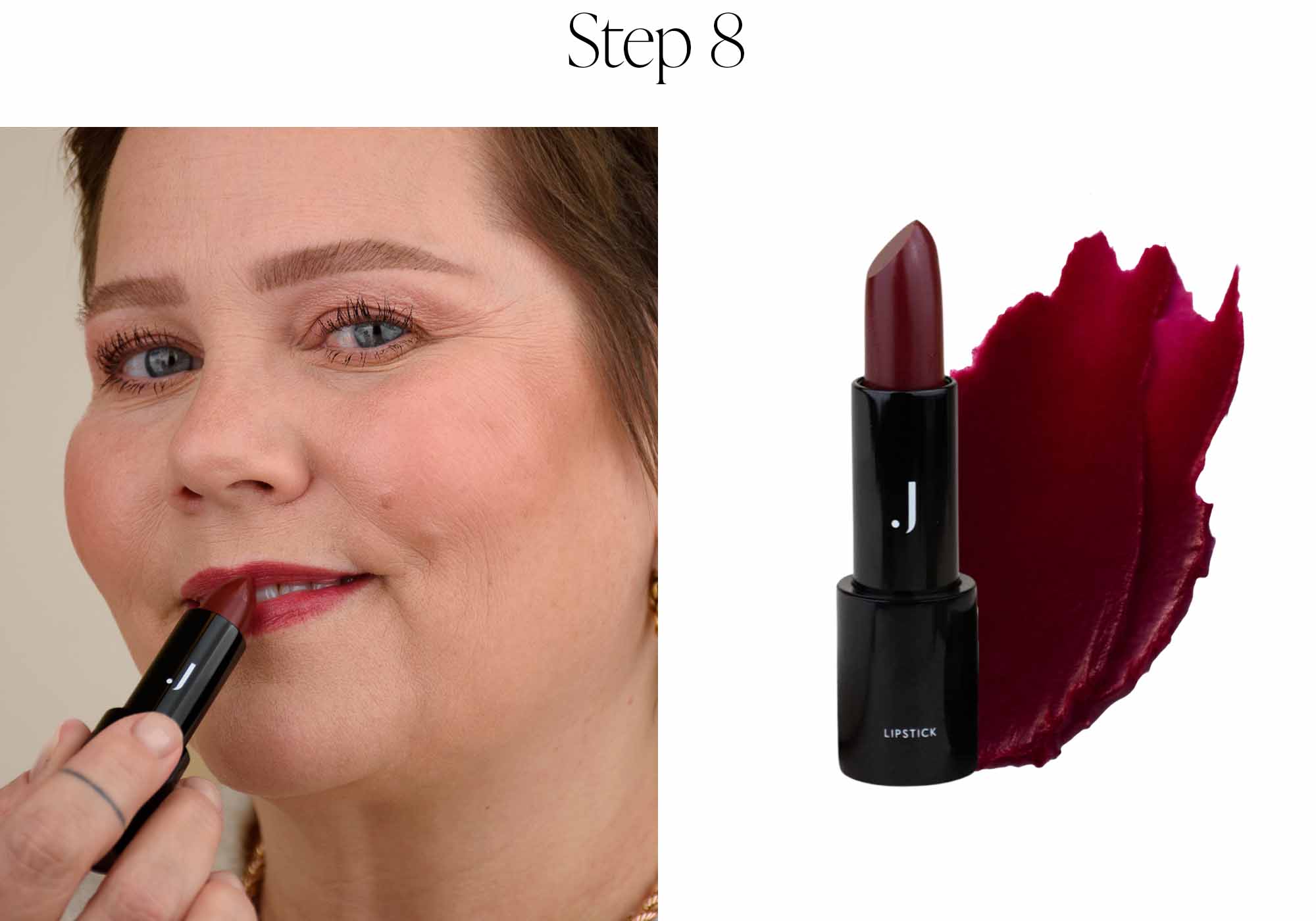 Step 8. trage Lippenstift auf die Lippen auf 