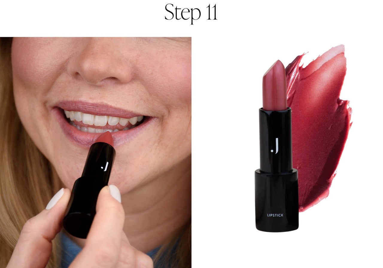 11. Schritt Lippenstift auftragen