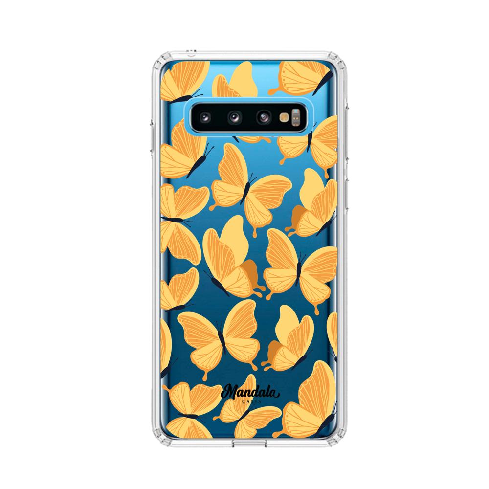 Estuches para Samsung S10 - Yellow Butterflies Case  - Mandala Cases