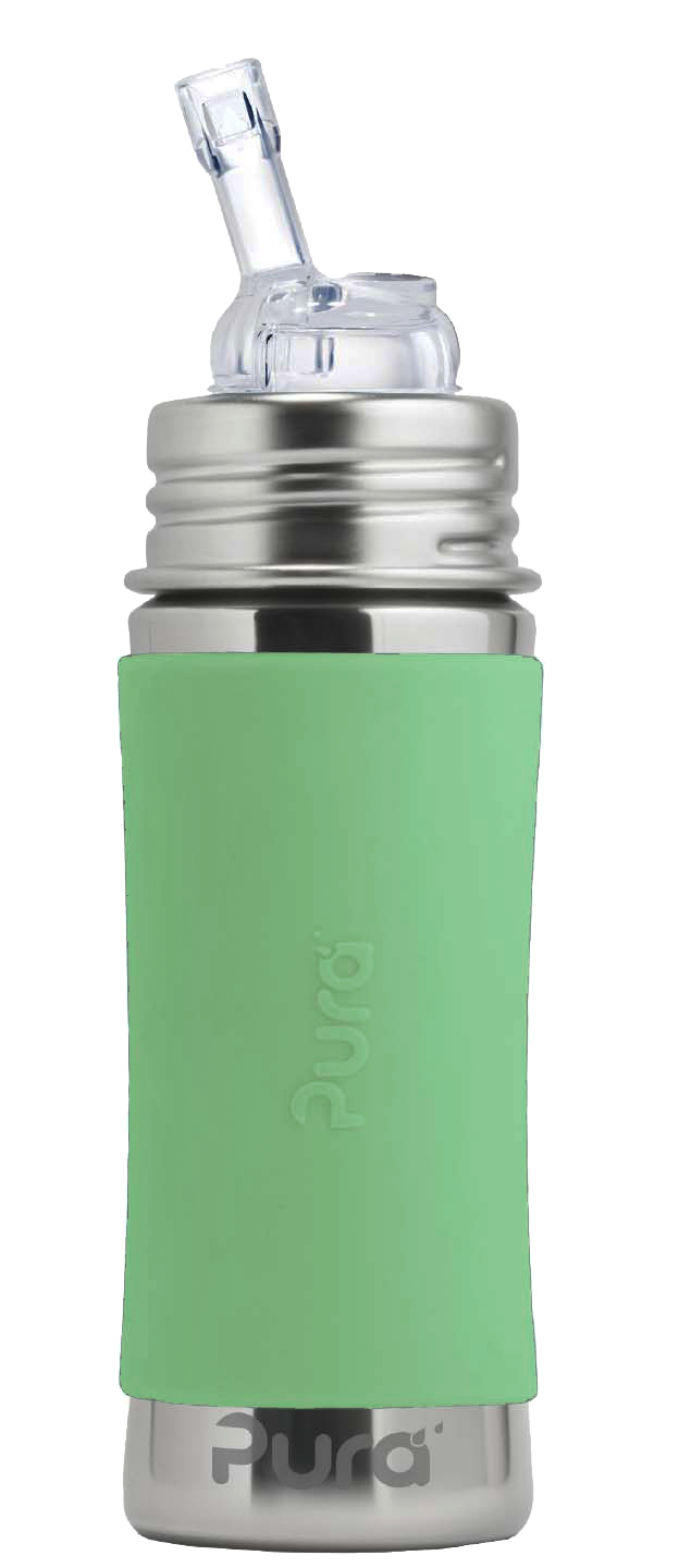 Kiki™ 9oz Insulated Straw Bottle, Stainless Steel Kids Straw Bottle