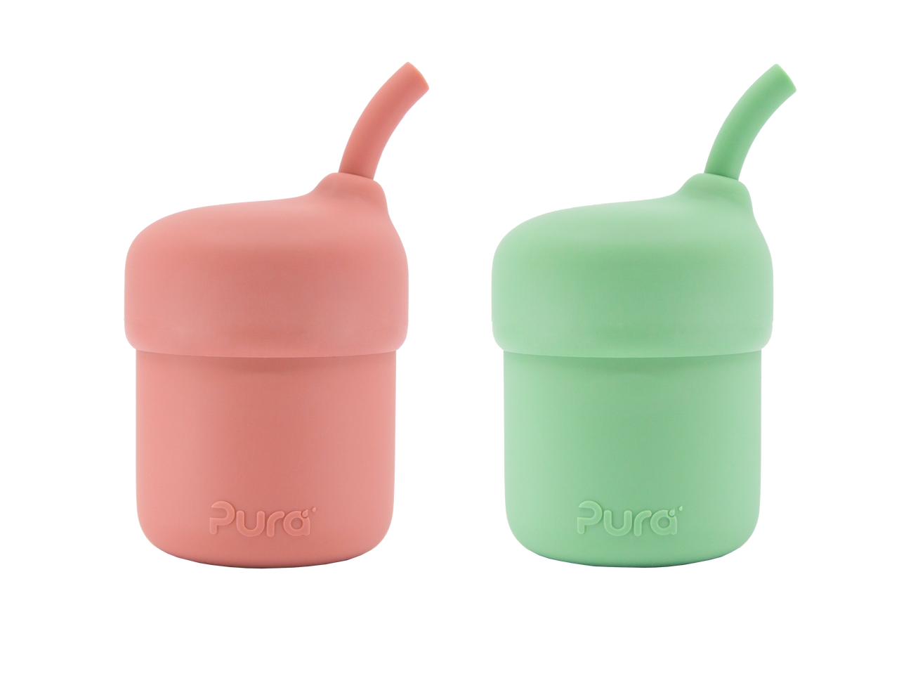 YRHH Toddler Sippy Cups with Straws-Spill Proof Silicone