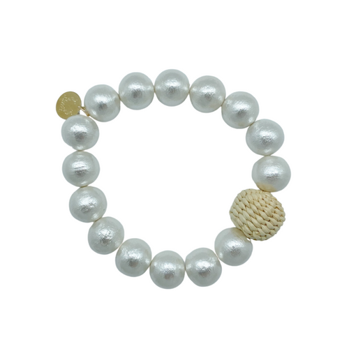 Olivia Cotton Pearl Bracelet