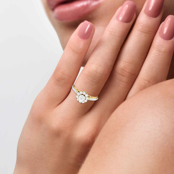 18K Yellow Gold 1 Carat Diamond Ring | Barkev's