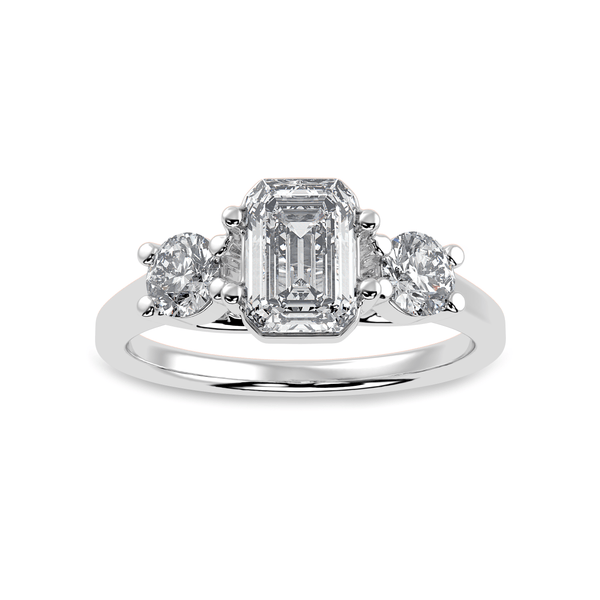 Art Deco Platinum, Three Stone Emerald & Diamond Cluster Ring (77T) | The  Antique Jewellery Company